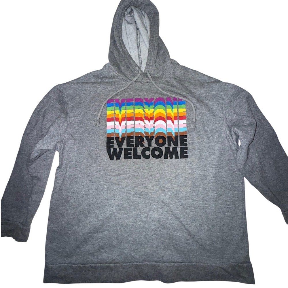 Target #takepride Everyone Welcome Hoodie Grey Rainbow Graphic Sweatshirt XXL